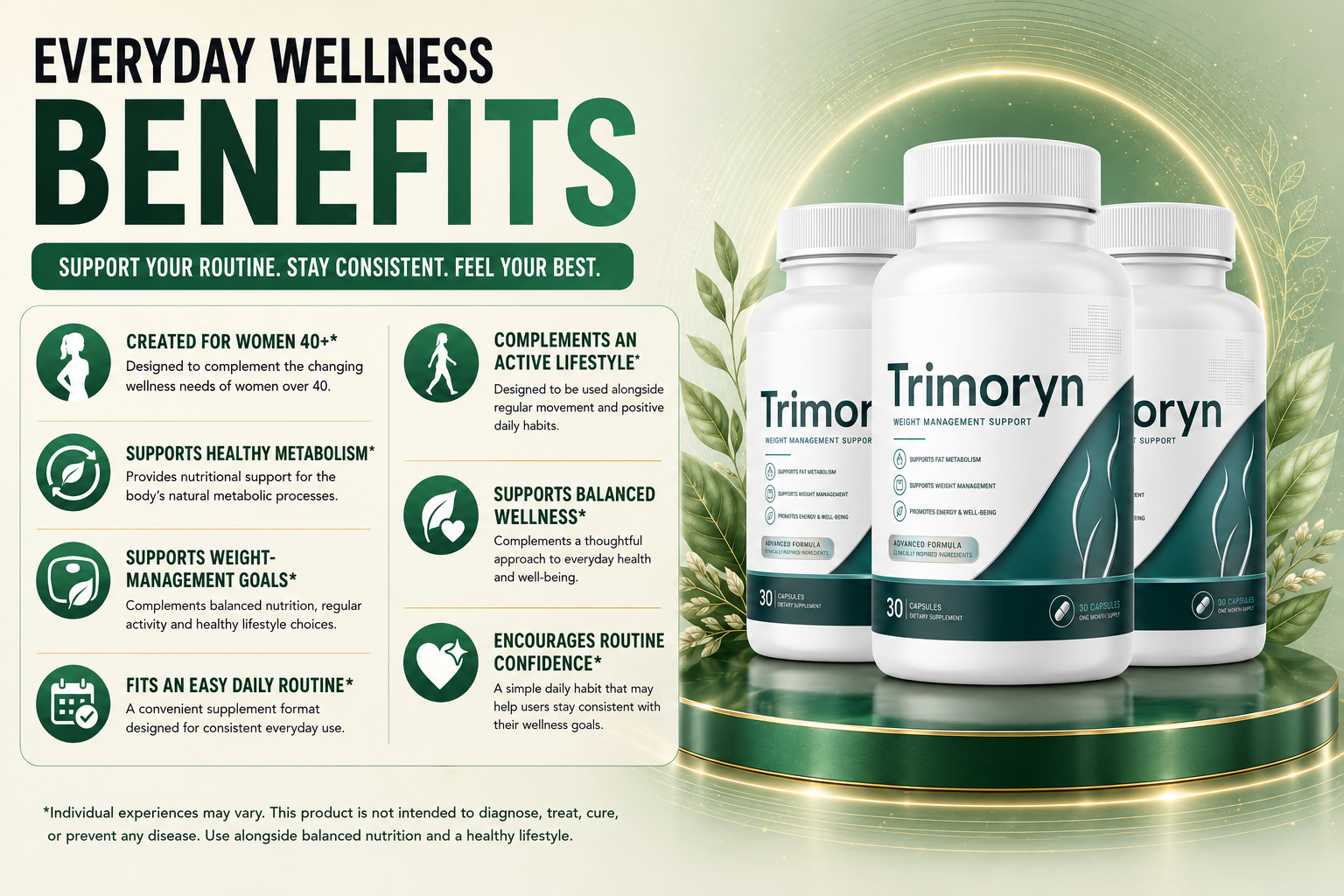 Everyday wellness benefits associated with Trimoryn